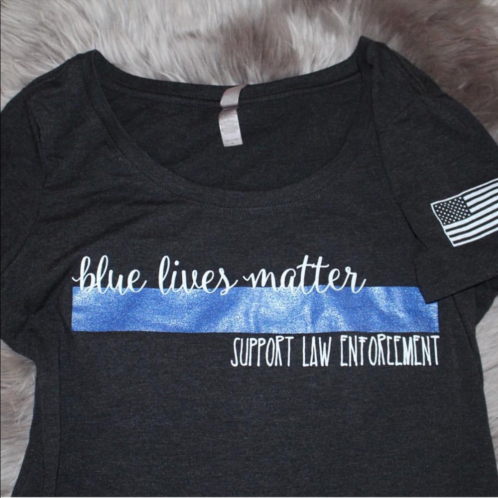 Blue Lives Matter Law Enforcement Support Tee